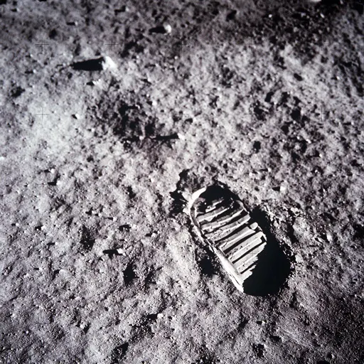 marca da pisada do homem na lua