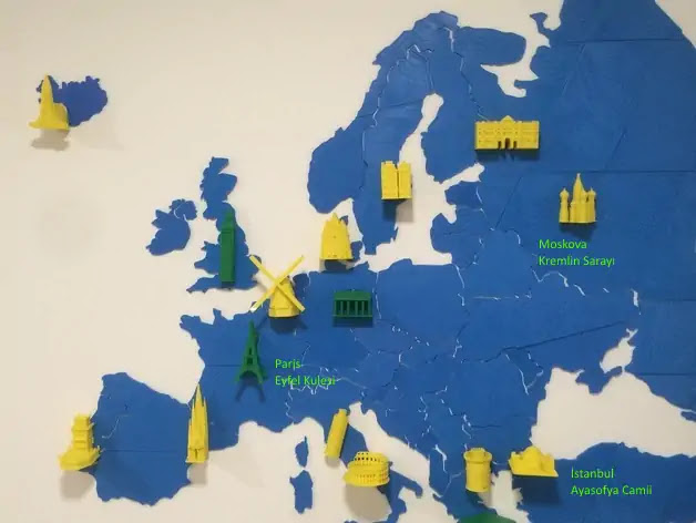 Avrupa Bölgesel Haritası ve Tarihi Eserler İlişkisi