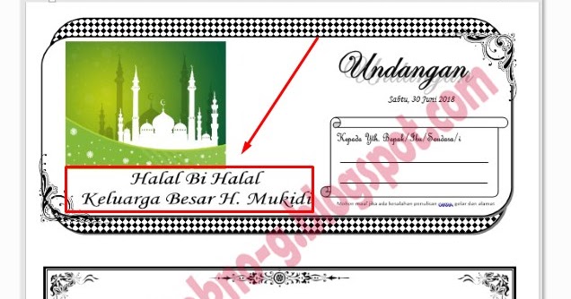 Download Contoh Undangan Halal Bi Halal Keluarga Format Microsoft Word Sharing Teknologi Dan Ilmu Komputer