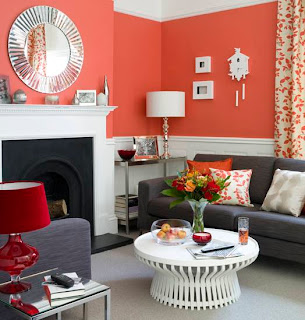 Salas color coral - Colores en Casa