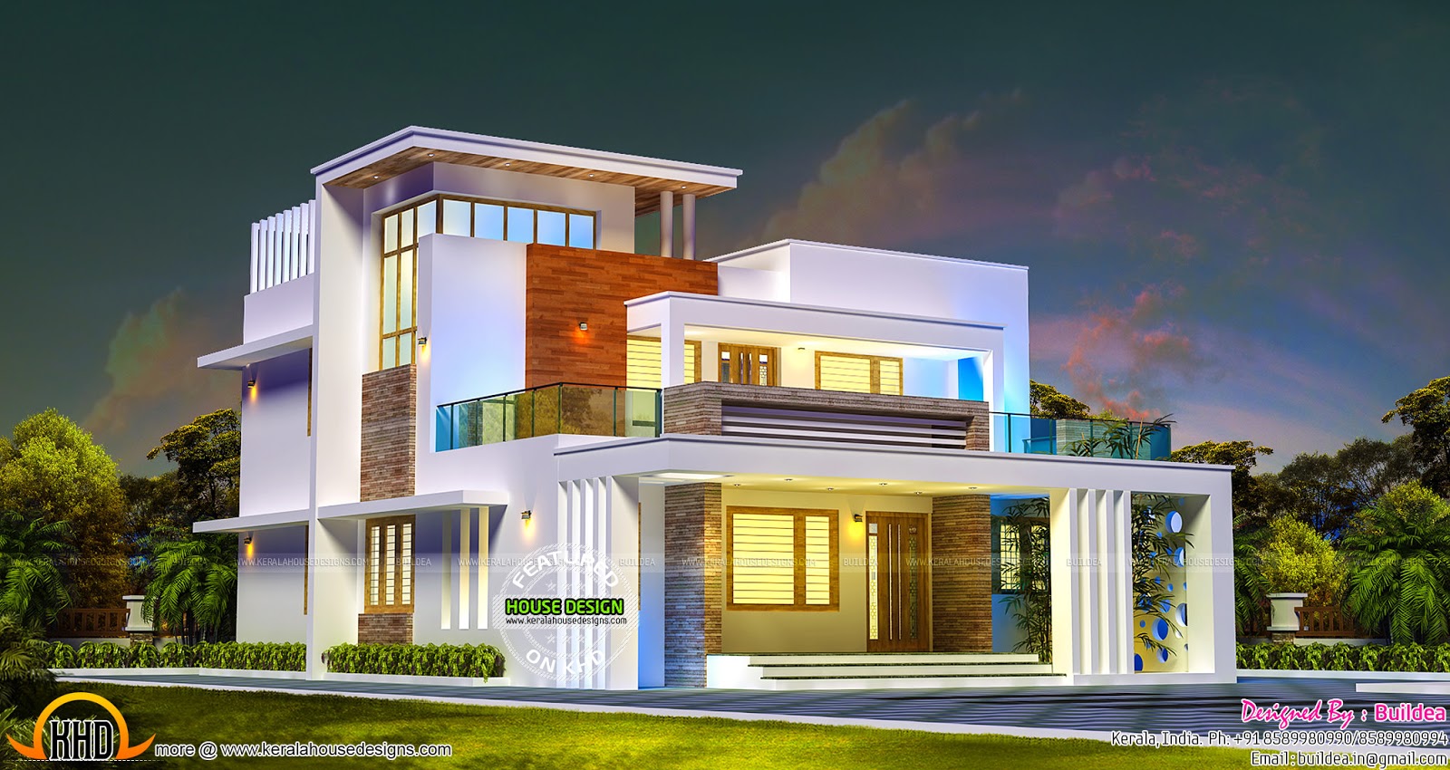 2686 sq-ft 4 bedroom contemporary style home - Kerala home design and