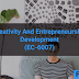 Creativity and Entrepreneurship Development (EC-6007)