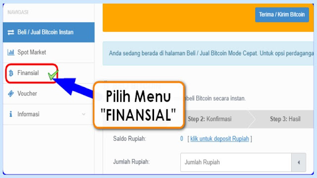 Cara Deposit Rupiah di Indodax menggunakan ATM BRI