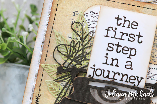 The First Step by Juliana Michaels featuring Tim Holtz Sizzix Retro Type Bigz Die