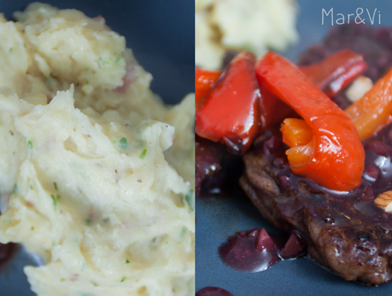 como preparar entraña con salsa de almendras