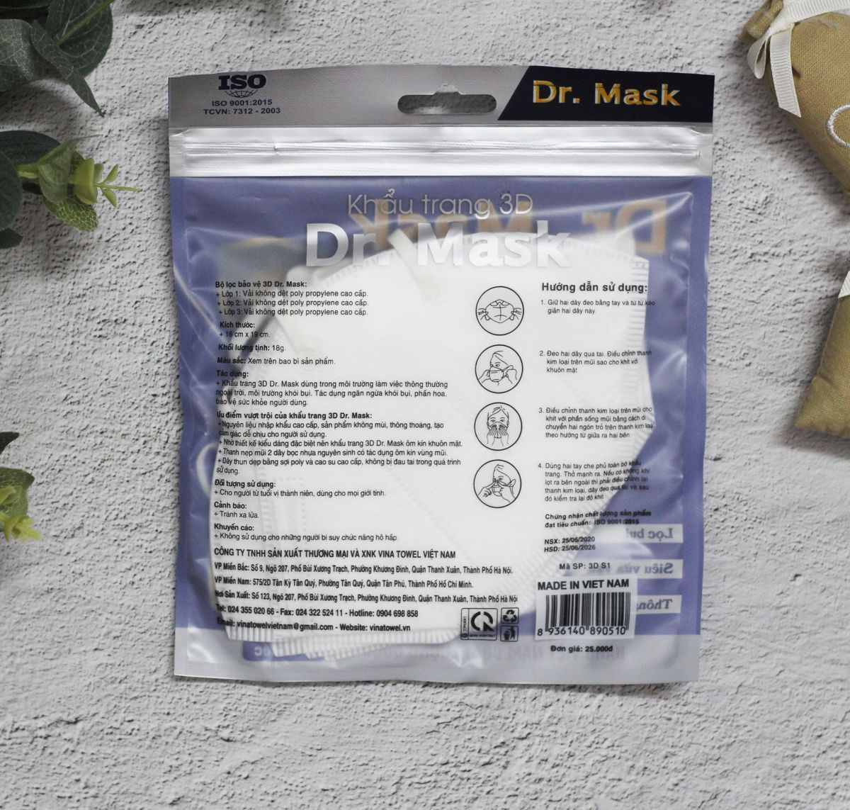 Gói 5 Chiếc Khẩu Trang 3DS1 - Dr.Mask - 100 gói/thùng