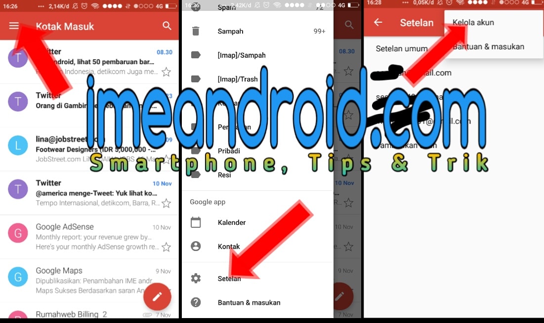cara keluar akun gmail