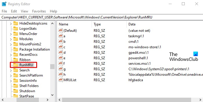 Come cancellare la cronologia della finestra di dialogo Esegui in Windows 10
