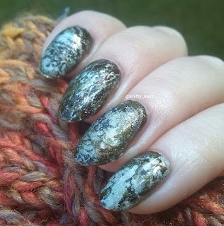 Splatter -  SV by Sparkly Vernis Gilded Lemon Drops  and A England Fotheringhay Castle