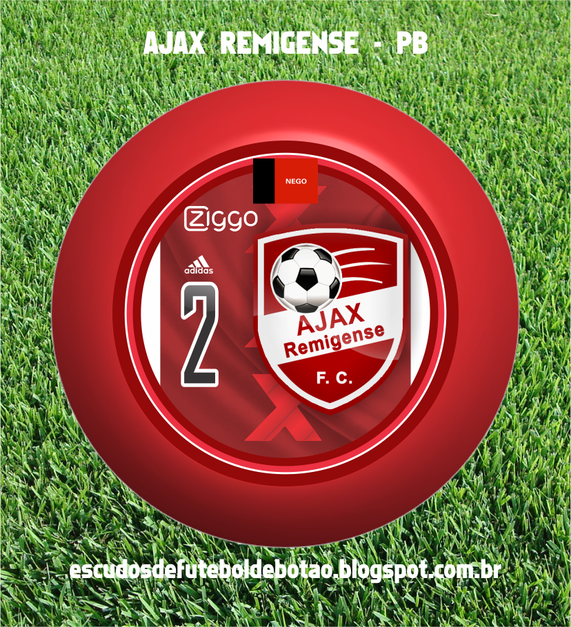 ESCUDOS DE FUTEBOL DE BOTÃO Da cidade de Remigio, o time do AJAX