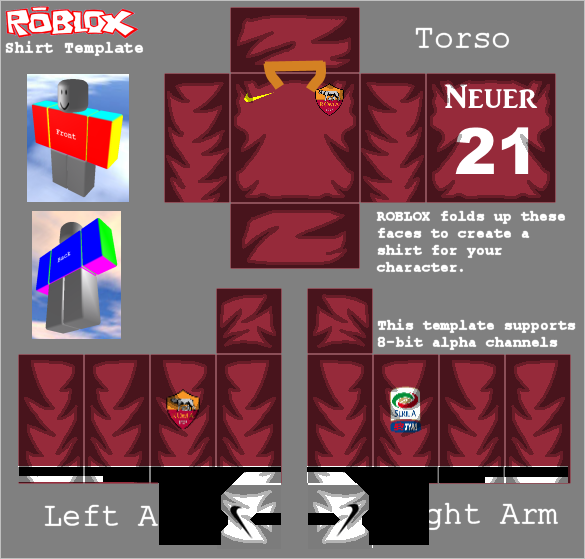 As Roma Roblox Kits for each player