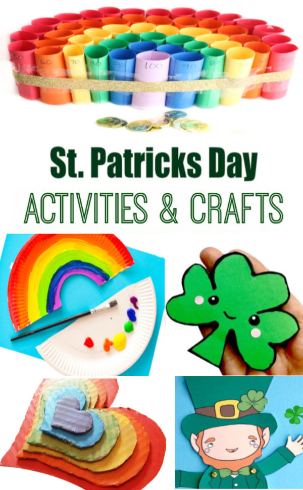 100+ fun & creative St. Patrick's Day activities for kids.  Crafts, games, experiments, and more! #stpatricksday #stpatricksdaycraftsforkids #growingajeweledrose #activitiesforkids 