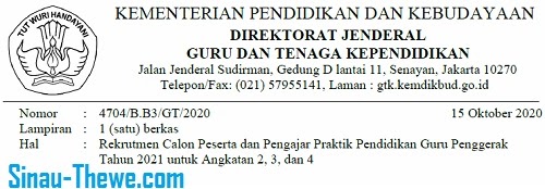 Edaran Pendaftaran Calon Guru Penggerak Calon Pengajar Praktik Pendidikan Angkatan 2 3 Dan 4 Periode Tahun 2021 Sinau Thewe Com