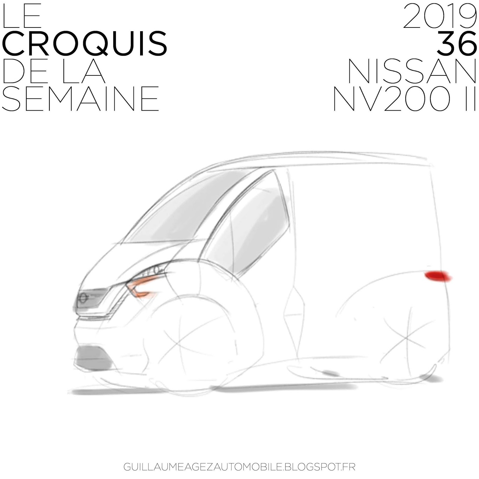 Guillaume AGEZ Automobile Le Croquis de la semaine, NISSAN NV200 II