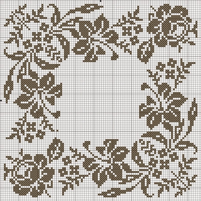 Μονόχρωμα σχέδια για κέντημα  /  Monochrome cross stitch patterns