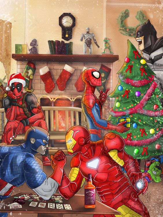 New holiday video call backgrounds celebrate the spirit of the season Bloody Pit of Rod: Marvel Comics Merry Christmas