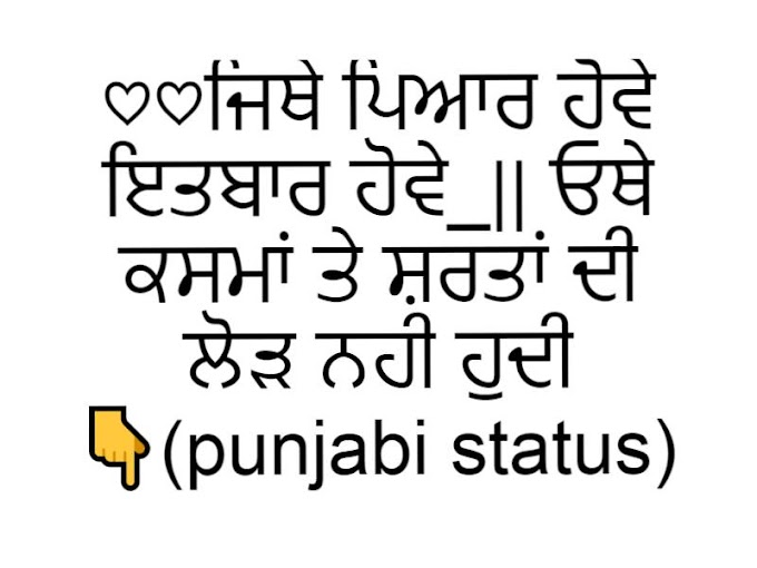 Punjabi Status for WhatsApp, Instagram, Facebook Attitude status