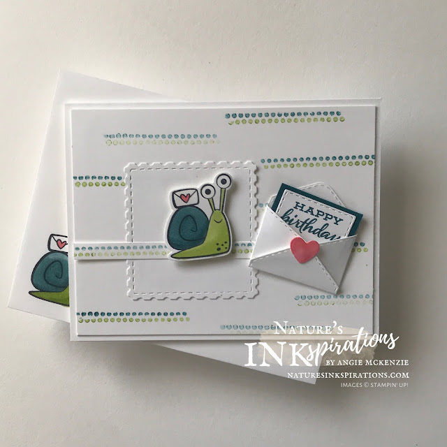 By Angie McKenzie for Global Creative Inkspirations; Click READ or VISIT to go to my blog for details! Featuring the Snailed It Bundle from the January - June 2021 Mini Catalog; #stampinup #handmadecards #naturesinkspirations #snailmail #hellocards #snaileditstampset #snaildies #snaileditbundle #janjun2021minicatalog #onstagetradingpininspired #birthdaycards #patternplaystampset #ittybittygreetingsstampset #ittybittybirthdaysstampset #fourseasonfloralstampset #cardtechniques #coloringwithmarkers #coloringwithblends #globalcreativeinkspirations #gcibloghop #makingotherssmileonecreationatatime