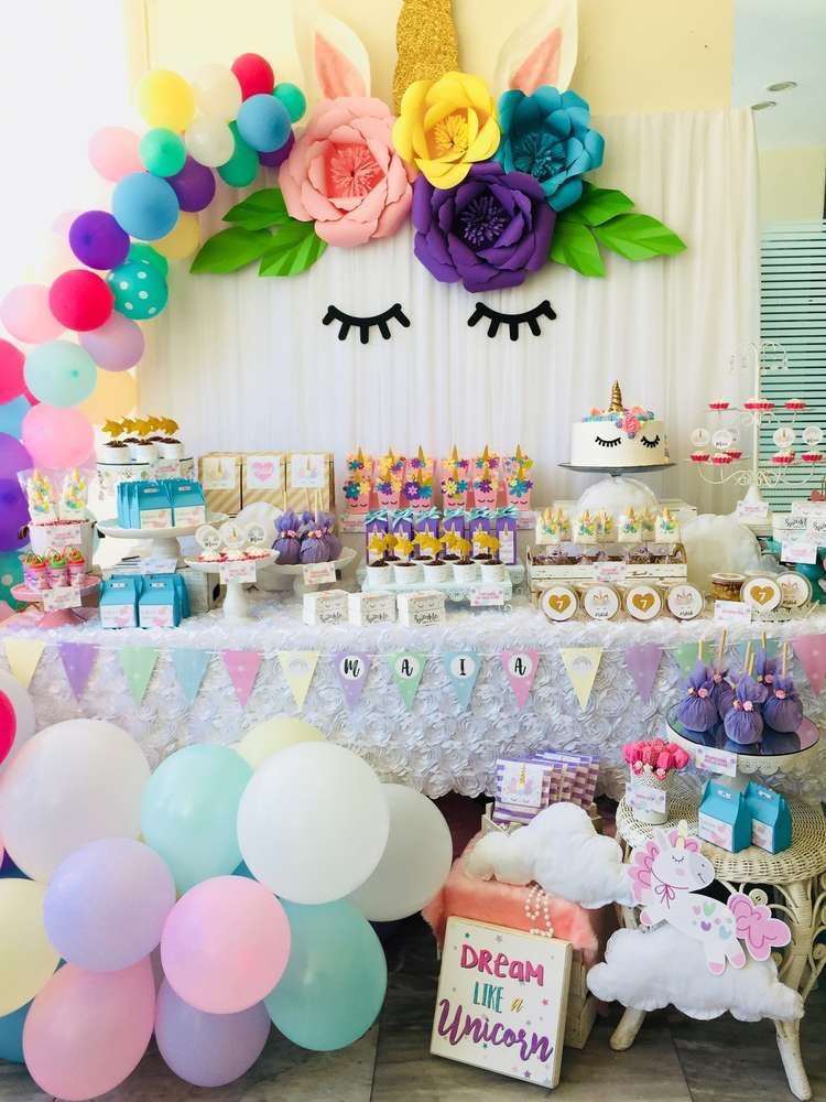 30 Ide Dekorasi Ulang Tahun Anak Tema Unicorn Dekorasi