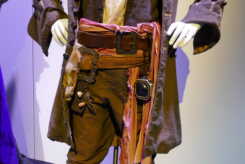 Pirates of the Caribbean Captain Jack Sparrow costume detail Pirates of Caribbean Captain Jack Sparrow costume detail