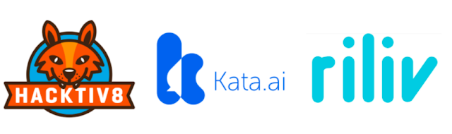 Logo Hacktiv8 , Kata.ai, dan Riliv