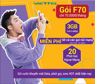 Gói cước F70 Viettel