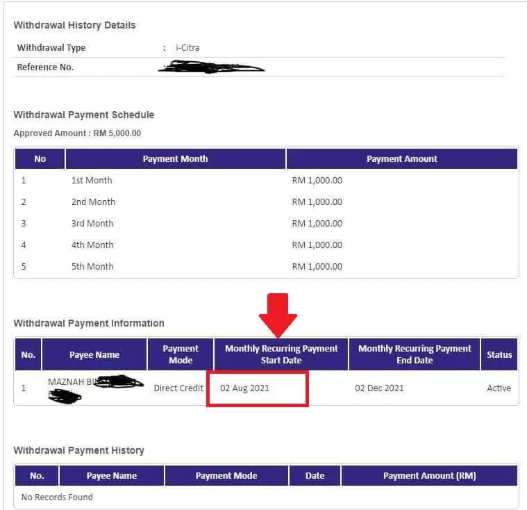 Icitra semakan status