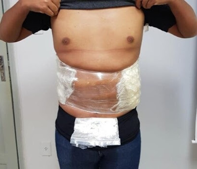 Homem é preso no aeroporto de Porto Velho ao tentar embarcar com cocaína amarrada ao corpo