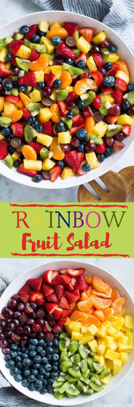Honey Lime Rainbow Fruit Salad #salad #rainbow #diet #healthyrecipe #paleo