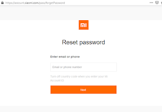 how to reset mi account without phone number