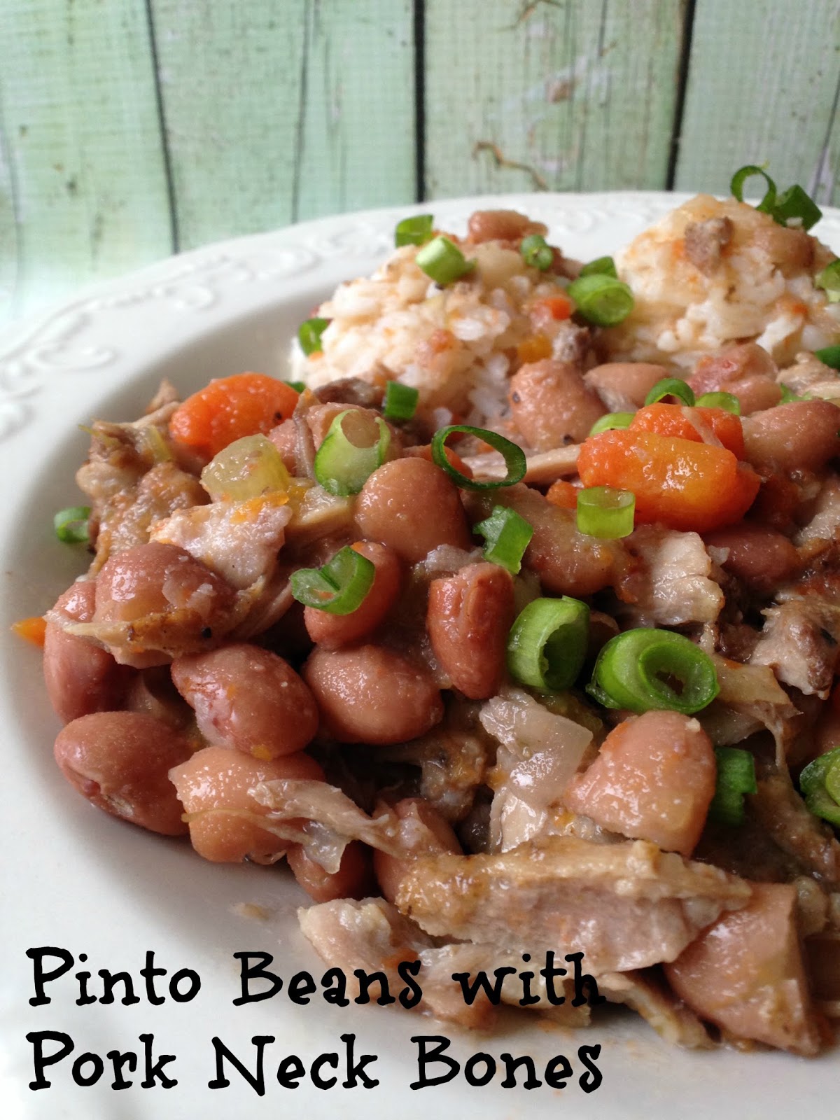 Turnips 2 Tangerines Pinto Beans with Pork Neck Bones
