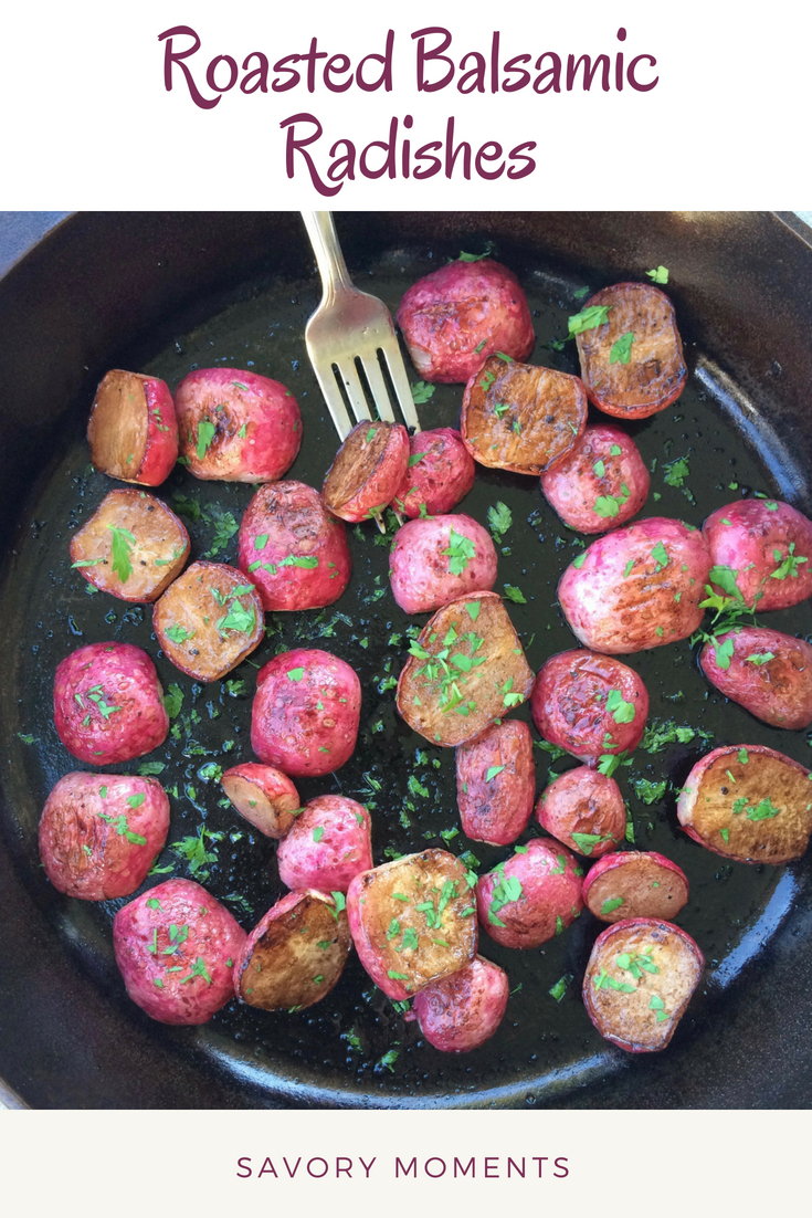 Savory Moments Roasted balsamic radishes