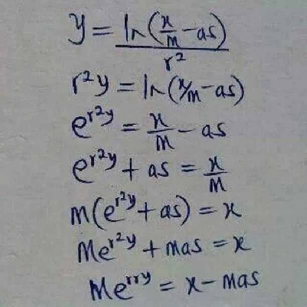 Welcome to Vosquare's Blog: Merry Xmass Mathematical Equation