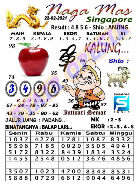 Syair Harian Sgp 22 Februari 2021 Kode Syair Sgp Hk Sd Motesia
