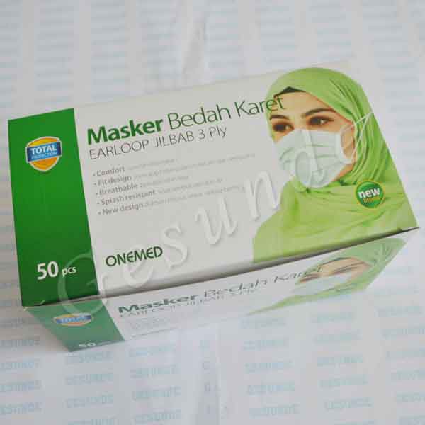 masker hijab anti debu mudah dipakai