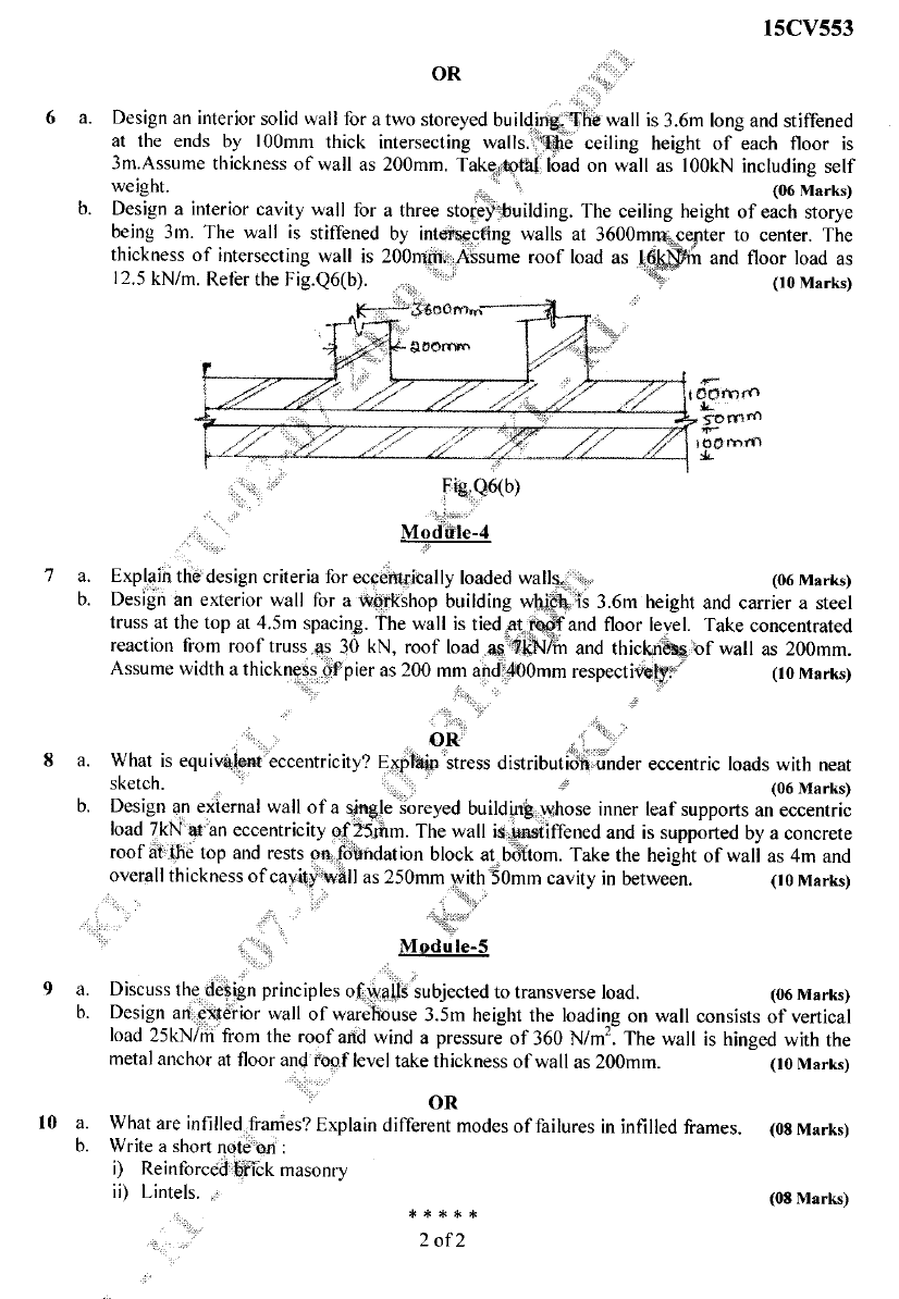 Visvesvaraya Technological University B.E. Civil Engineering (CBCS) Fifth Semester 15CV553
