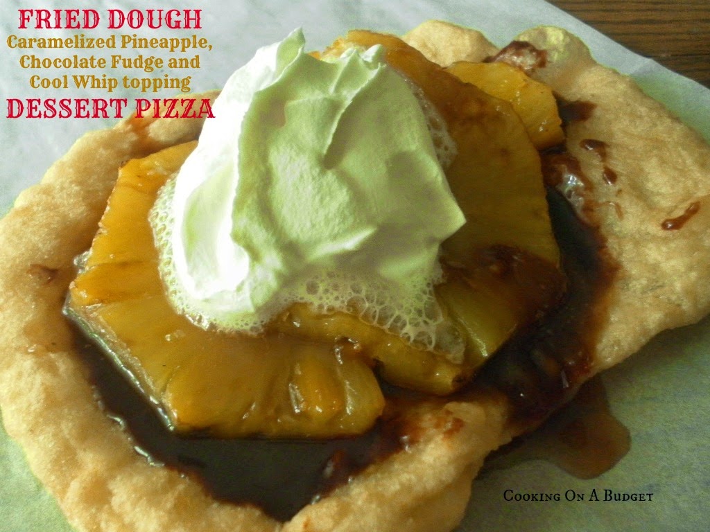 Fried Dough Dessert Pizza