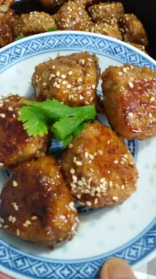 Boulettes de viande au son d'avoine et sauce teryaki;Boulettes de viande au son d'avoine et sauce teryaki