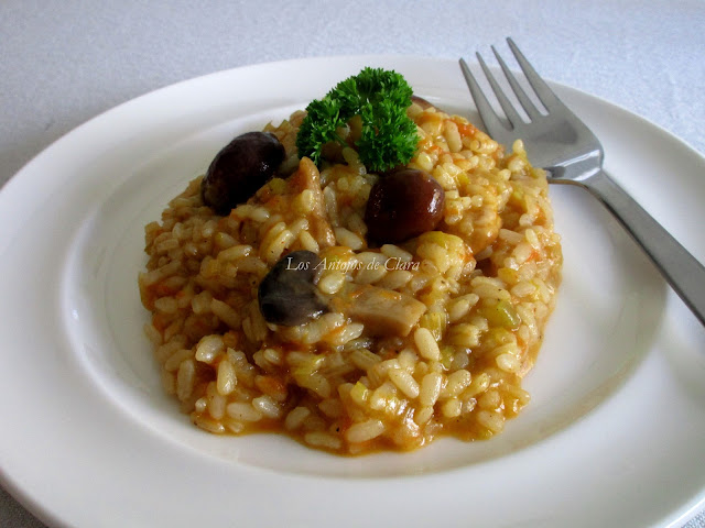 Arroz Meloso Con Setas Y Verduras
