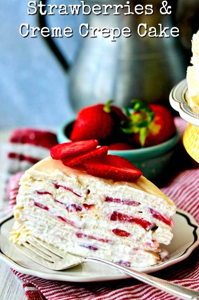 Strawberries and Cream Crêpe Cake Karen's Kitchen Stories