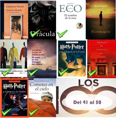 41 al 50 de los 100 mejores libros de todos los tiempos