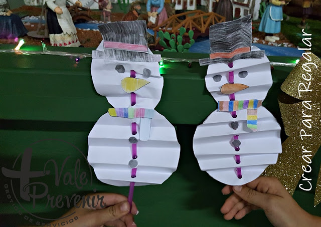 manualidades para niños muñeco de nieve