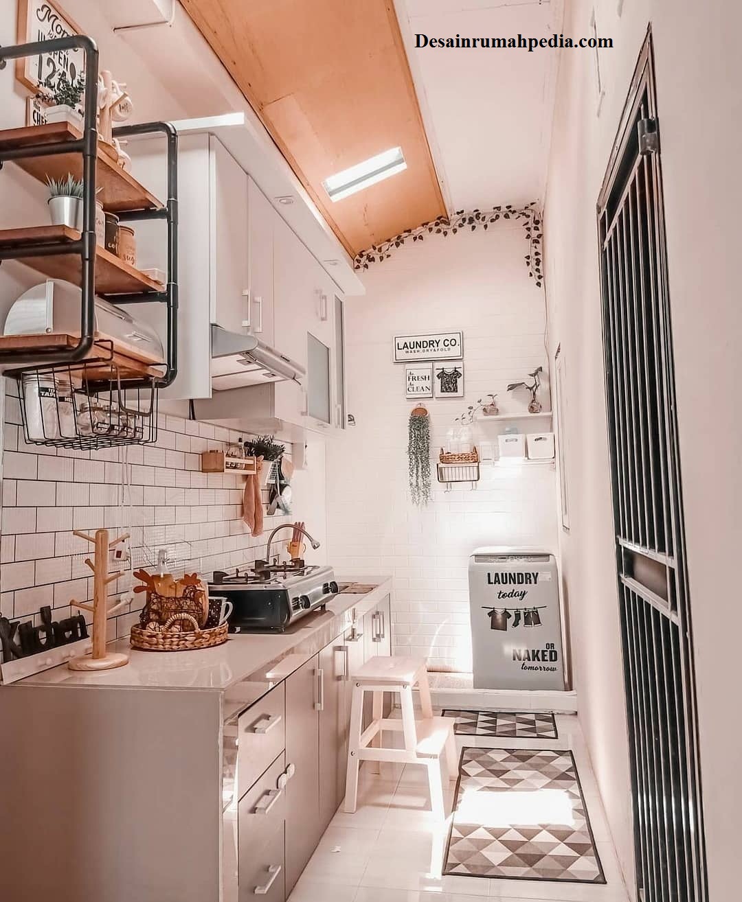 Contoh Desain Tempat Cuci dan Jemuran yang Meyatu