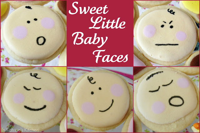 Baby Face Cookies shown with various expressions