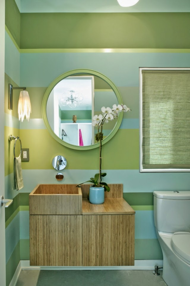 Fotos de baños con rayas - Colores en Casa