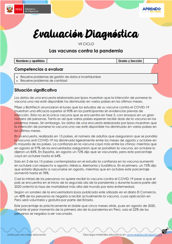 evaluacion diagnostica