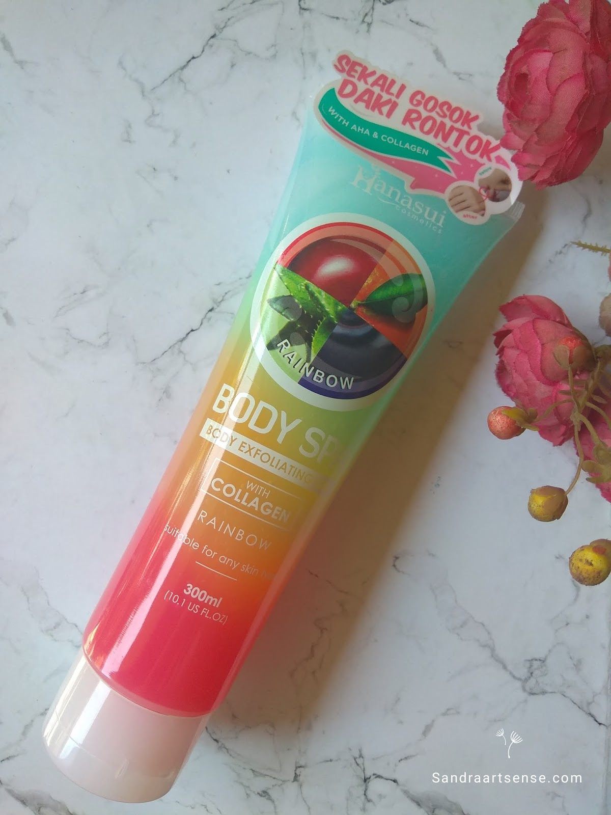 Review Hanasui Body Spa Exfoliating Gel Rainbow