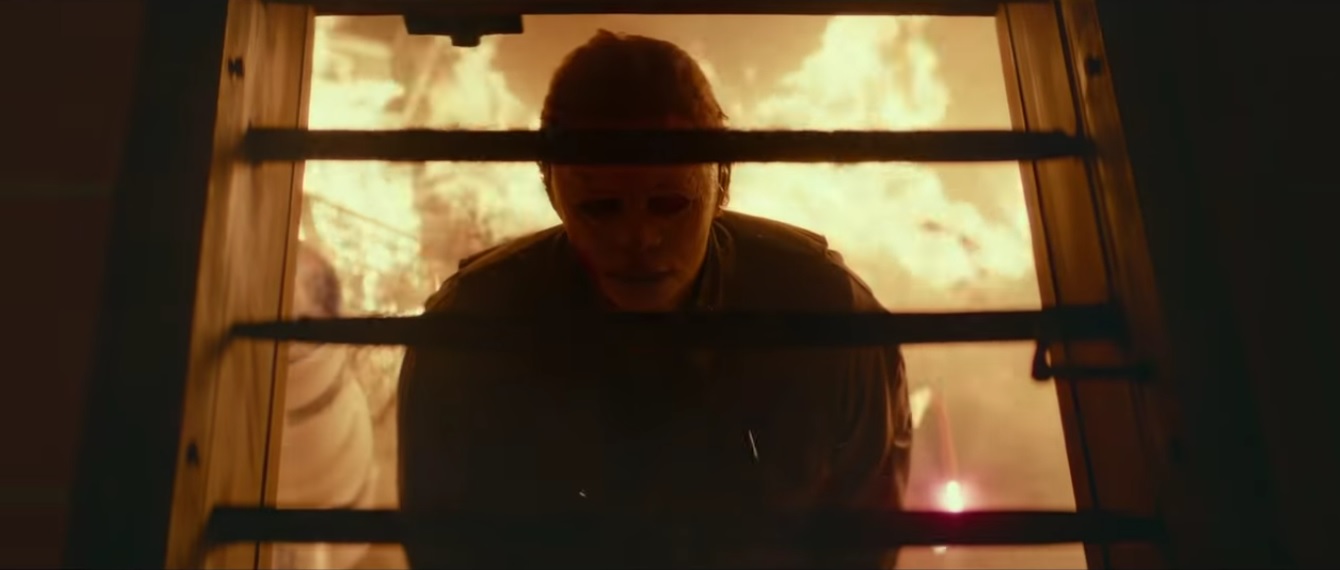 Halloween (2018) Michael Myers Burning Scene Screencaps