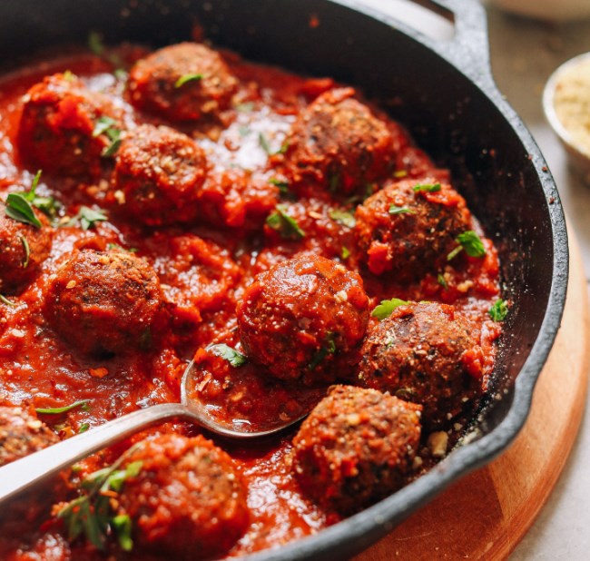 Vegan BBQ Black Bean Meatballs vegetarian dinner