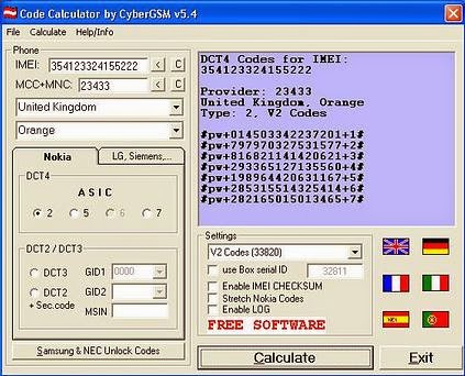 Nokia Code Calculator 5.4 Nokia Code Calculator 5.4